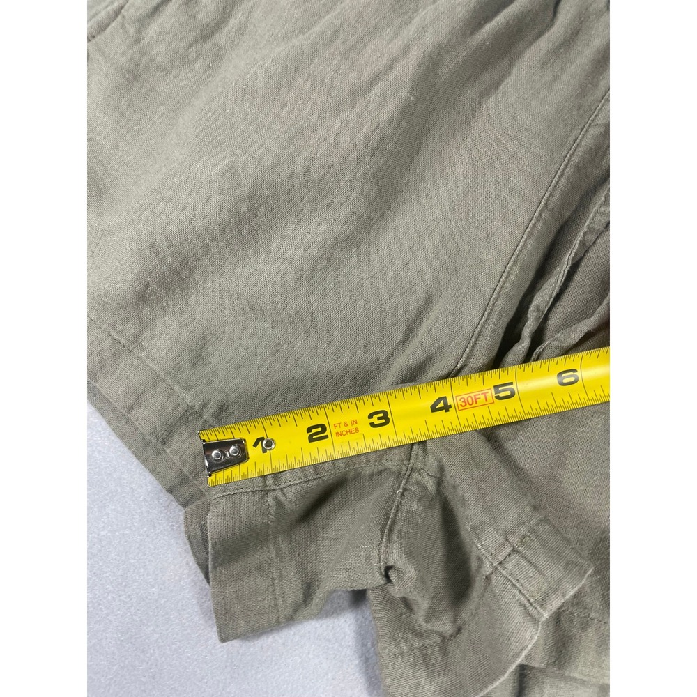 Gap Women's Olive‎ Green Linen Blend Pull On Drawstring Shorts Size S 508575 - Picture 6 of 11